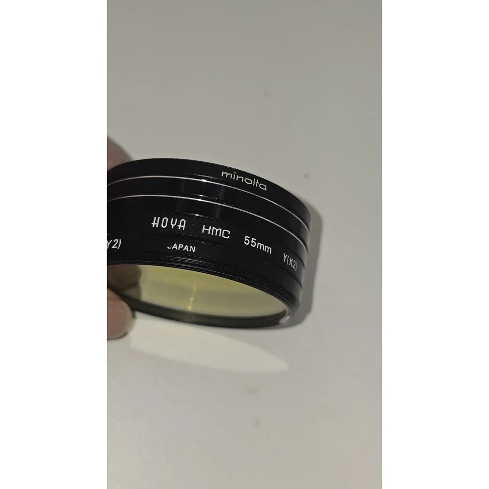 VTG 55mm Camera Lens Filters Japan HOYA HYC K2 Toshiba Y2 2X Aragon 1A‎ Minolta